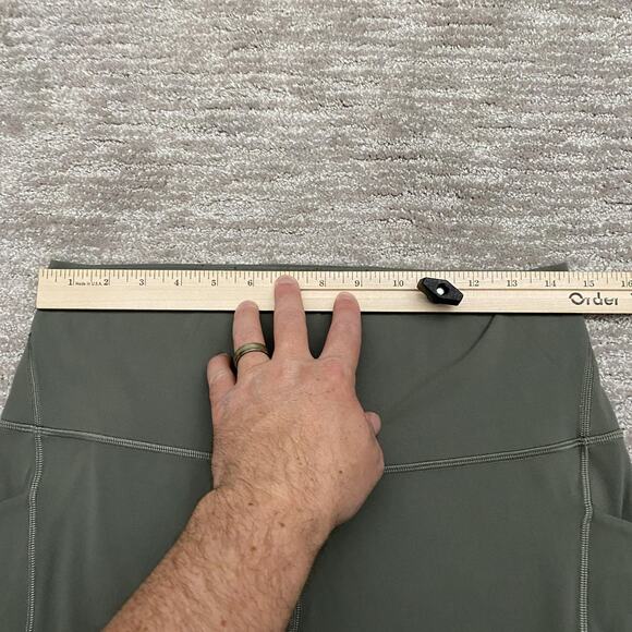 Lululemon Leggings Womens 12 Dark Green High Rise Pockets Yoga Pants Athletic - Picture 8 of 11